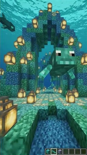 I made a minecraft water park 😁#shortsvideo