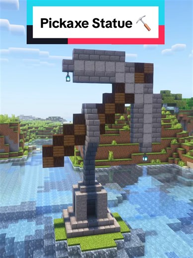 Minecraft Pickaxe Statue Building Tutorial