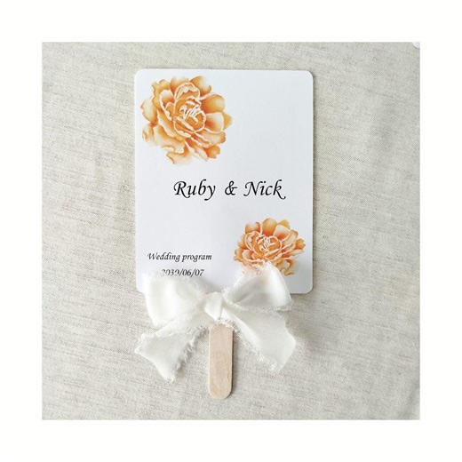 Wedding Hand Fan Program Print, Printable Wedding Program Fan: Editable Ceremony Template (digital Download) - Etsy