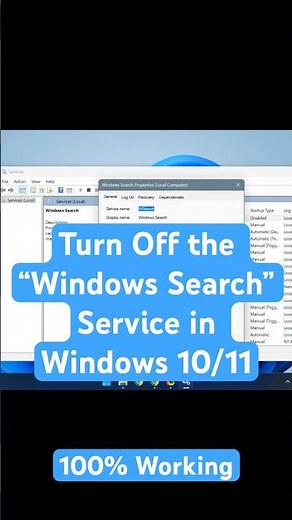 Disable Search Indexing: Turn Off Windows Search Service