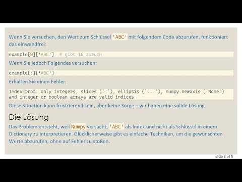 Wie man mehrere Werte aus einem Numpy-Array von Dictionaries abruft