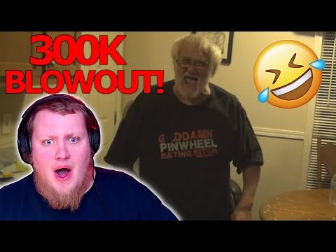 ANGRY GRANDPA 300K SUBSCRIBER BLOWOUT! REACTION