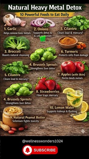 10 Foods That Actually Flush Heavy Metals 🧄 | Natural Detox Foods You Must Eat Daily