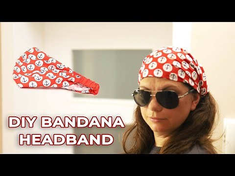 DIY Bandana Headband with Elastic for Girls or Guys in just 10 minutes