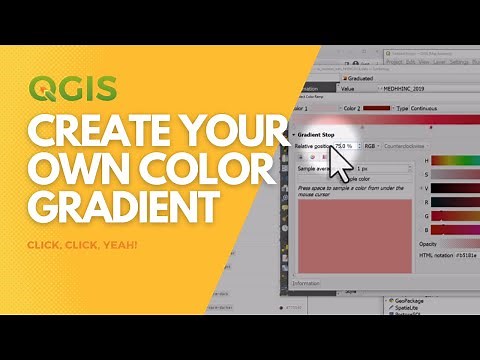 Create a new color gradient in QGIS