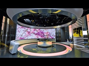 Virtual Talkshow Studio Set 4K, Free Virtual Studio Background