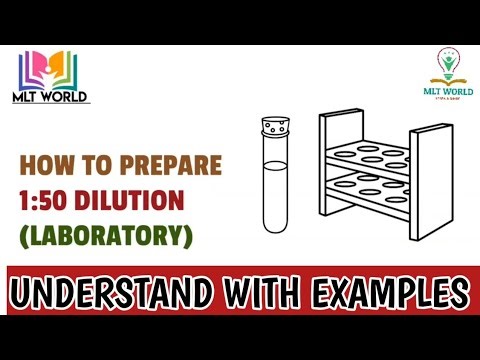 1:50 dilution how to prepare.Understand with examples.Best video to understand Laboratory dilutions