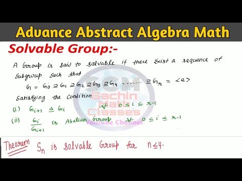 Solvable Group || Sn is a solvable Group for n is less than and equal to Four |Abstract Algebra Math