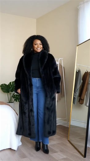 Plus Size Women's Faux Fur Coat, Comfortable Casual Party Jacket, Fashion Luxury Trendy Fall Winter, Soft Long Sleeve Pocket Medium Length #plussizeedition #plussizestyle #fauxfurcomforter #plussizeoutfits #plussizesweatsuit #plussizeoutfitideas #plussizesweaters #plussizesweats #autumnandwintercoat #plussizewomen