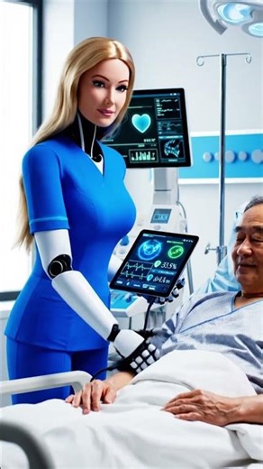 The Future of Nursing: Hyper-Realistic Female AI Robot in Action