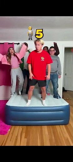 How Many People Does It Take to POP an Air Mattress?! 😱💥#AirMattressChallenge #HowStrongIsIt #Pop