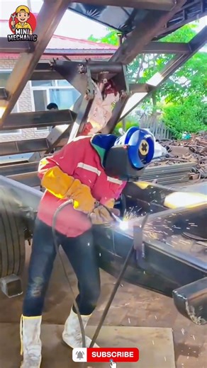 MIG Welding a Heavy Vehicle Chassis! 🔥 #MIGWelding #Fabrication #Welding #Shorts #workshop #mechanic