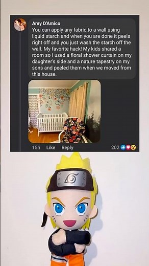 You can apply any fabric to a wall using liquid starch and when you are done it peels right off