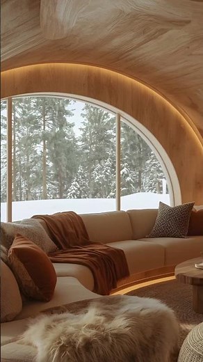 Cozy Fireplace Ambience in a Wooden Cabin 🔥❄️ #relax