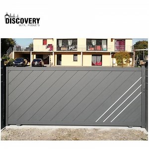[Hot Item] Aluminium Metal Gates Driveway Electric Metal Sliding Garden Gate Design Yard Aluminum Sliding Metal Gate Designs Folding