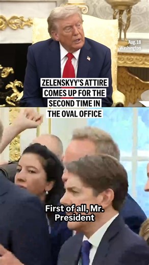 Zelenskyy returns to the White House in a suit. The last time Zelenskyy was at the White House, his casual clothing became a point of irritation for Trump. | AP