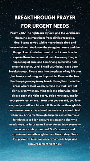 Breakthrough Prayer for Urgent Needs – Powerful Prayer for Favor and Guidance