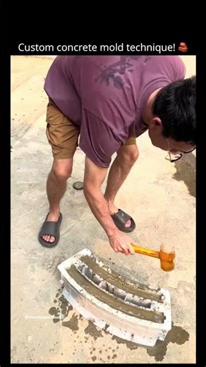 Custom concrete mold technique! 🧱