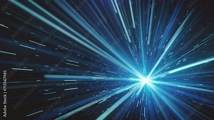 Bursting Data Streaming Background/ 4k animation of an abstract technology background of big data streaming including lines and particles with depth of field blur Stock Video