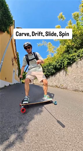 Think I can stop? | Freebord down a steep street