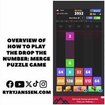 Overview of how to play the Drop The Number Merge Puzzle Game