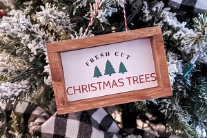 Easy Farmhouse Christmas Ornaments with Free Printables
