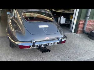 Jaguar E-type series 3 V12 straight piped ! 5 speed tremec conversion .