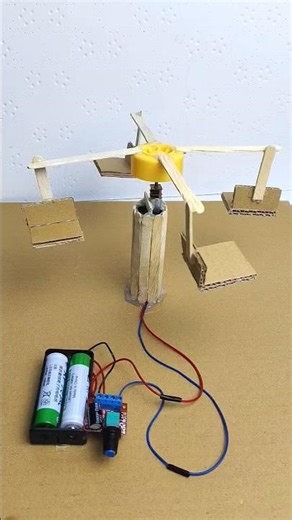 Mini Motor Swing in Action! 🌀#swing #diy #dcmotor #shorts
