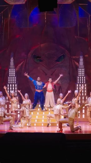 Aladdin the Musical on Instagram: "✨ Magic takes flight 🚁✨ Check out behind the scenes of filming with the dazzling cast of @aladdin. 💜"