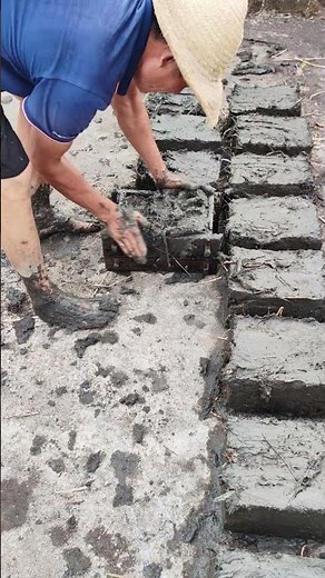 Full Process of Traditional Mud Brick Making, DIY Handmade Mud Bricks!