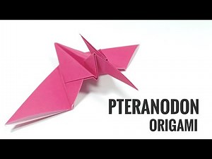 Cómo hacer un PTERANODON de origami paso a paso / origami dinosaur PTERANODON tutorial