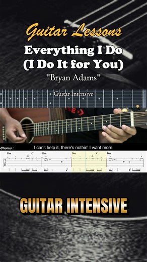 Everything I Do (I Do It For You) - Bryan Adams - Easy guitar tutorials Martin Guitar #everythingido #bryanadams #guitarintensive #martinguitar #acousticguitar #acousticcover #acoustic #tutorialgitarmudah #tutorialgitar #easychords | Guitar Intensive