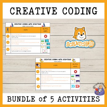 ScratchJr Coding Activities Bundle (5 Computer Science & STEM Lessons)