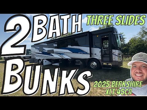 TWO Full Bath + Bunks Class A! 2025 Berkshire XLT 45CA