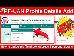 PF-UAN Account profile details add || How to Update Profile Photo Address & Personal Details