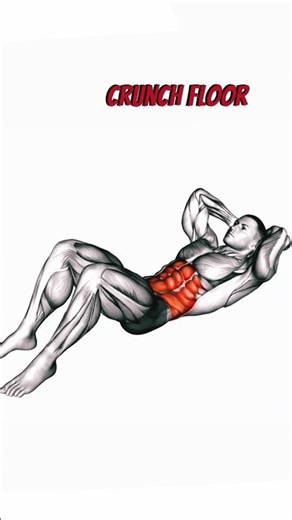🔥 Crunch Floor Abs Exercise | Build Strong & Defined Abs 💥 #Shorts
