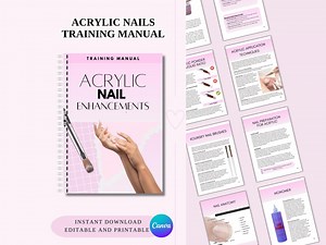 Acrylic Nails Training Manual, Step by Step Editable Guide, Nail Tech, Nail Class Education, Educators, Students, Tutors, Editable in Canva - Etsy