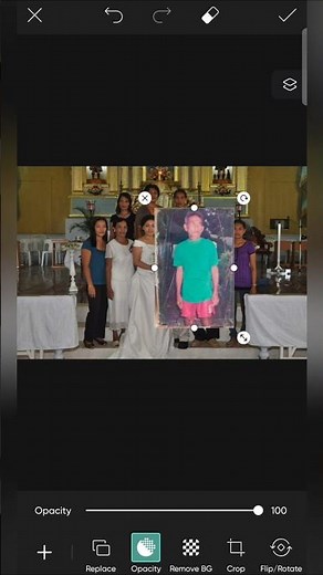 Insert a person to a photo using PicsArt #shorts #mobileediting