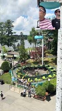 🚡 Taking in the best views from the Sky Ride at Canobie Lake Park! 🎢🎡🎠