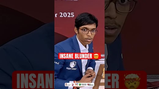 普拉格纳南达哈的惊人失误 😱 #国际象棋 #praggnanandhaa_ChessBase India
