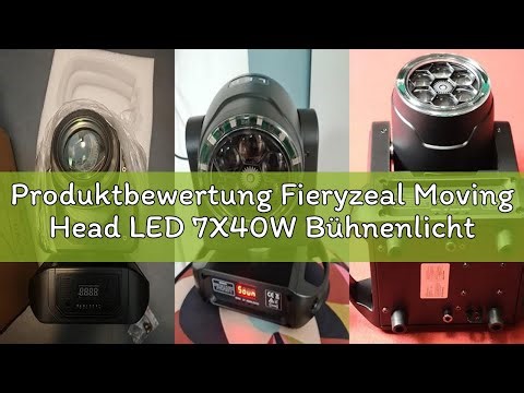 Produktbewertung Fieryzeal Moving Head LED 7X40W Bühnenlicht Strahler dmx RGBW mit Zoomfunktion Wash