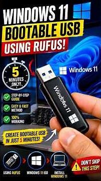 🚨 Create Windows 11 Bootable USB FAST! 💻 | Rufus Tutorial #windows #computer #windows11 #pctips