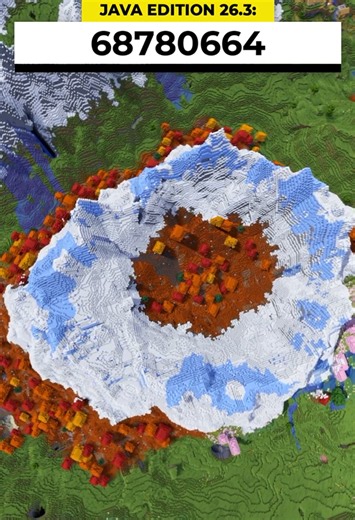 Minecraft dappled forest mountain circle seed
