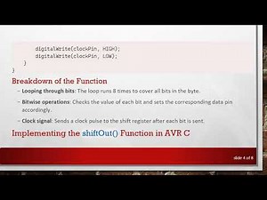 Implementing shiftOut() in AVR C for Arduino Uno
