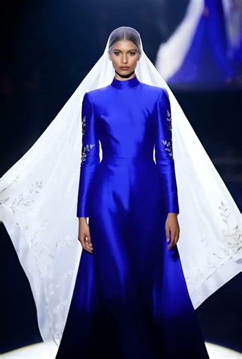 The Most Beautiful Lotus Gown Ever Created 💙🤍 #fypシ #lotus #fashion #show #runway #fashion2026