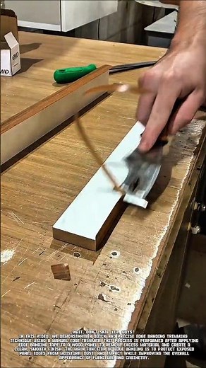 Fast Edge Banding Trimming Technique | Clean and Professional Furniture Finishing.