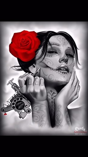1.2K views · 66 reactions | Dead Queen - Art Prints at BlackMarketArtCo.com Art by Charlie Medina @charlie.medina #tattooart #tattooartprints #blackandgrayart #laart #losangelesart #dayofthedeadart #diadelosmuertosart | Black Market Art Company | Facebook