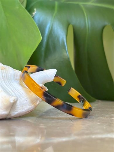 Hawaiian Design Jewelry Faux Carved Tortoise Shell Kid's Bangle Arm Cuff - Etsy