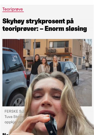 Hvorfor stryker man på teoriprøven? Gjerne kommenter dine tanker! 👇🏼 Husk: du kan laste ned appen vår i dag og øve på teorien gratis (for nå🤫). God øving! 🚙 @Hanne Mathea Friis #koertrafikkskoler #teoriprøven #teori #oppkjøring #fyp