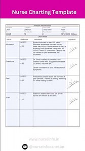 Nursing Charting Notes Template #nursecharting #nursingnotes